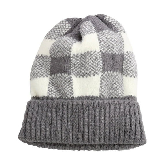 Winter Brush Lined Soft Warm Knit Cap Ski Sock Cuff Cap