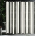 thumbnail image 4 of Ambesonne Retro Shower Curtain, Stripes Classic Pattern Print, 69"Wx84"L, Black Grey, 4 of 5