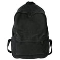 thumbnail image 1 of Canvas Campus Rucksack Solid Teens Zipper Anti-Theft Pocket (Black), 1 of 10