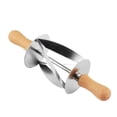 thumbnail image 4 of facefd Stainless Steel Croissant Bread Dough Cutter Roller Wheel Dough Pastry with Wooden Handle Kitchen Baking Tool, 4 of 8