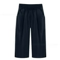thumbnail image 4 of Outfmvch Ankle Pants for Women Plus Size Trousers Summer Beach Pant Outfits Pedal Pushers for Women Straight Wide Leg Palazzo Pants Wide Leg Crop Pants Boho Pants for Women 2026 Navy S-3XL, 4 of 4
