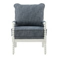 thumbnail image 3 of Kaylee Spindle Chair in Indigo Fabric with Antique White Frame, 3 of 9