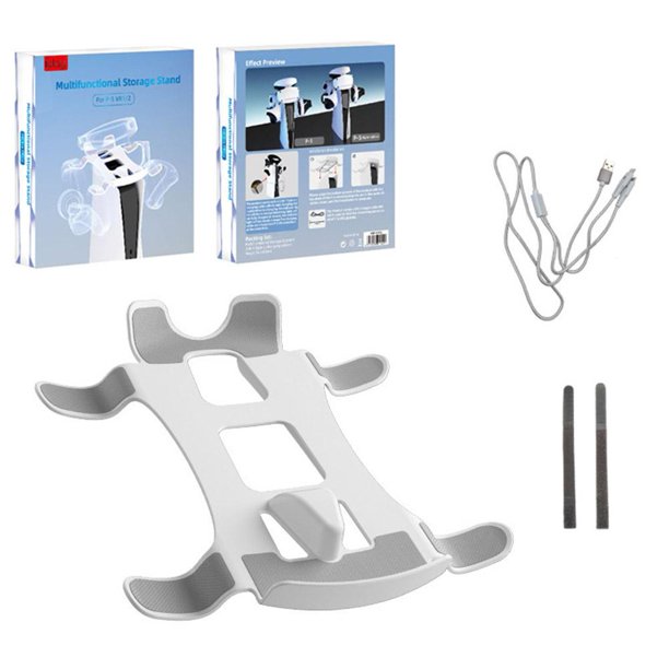 Soporte de Gamepad Cable de carga con indicador Almacenamiento Rack Ahorro de espacio para PS VR2 Ndcxsfigh Para estrenar