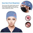 thumbnail image 3 of Outfmvch Winter Hats For Women Beanie Scrub Cap With Buttons Bouffant Print Hat With Sweatband For Womens And Mens Winter Hats For Men Dark Blue One Size, 3 of 4