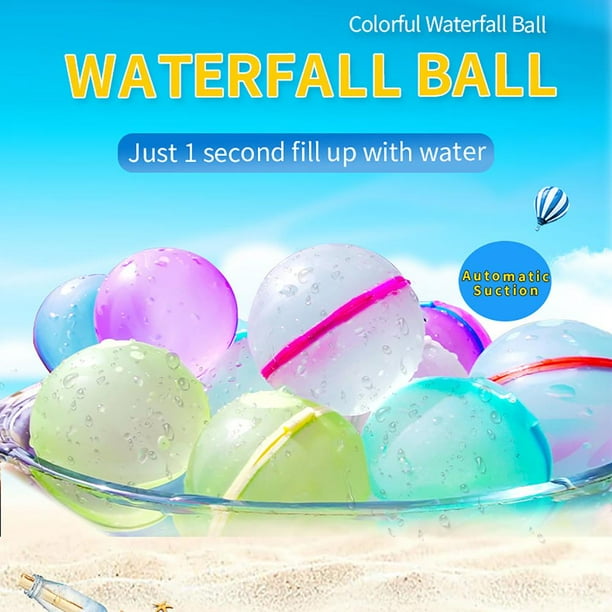 Globo de llenado de agua de silicona, juego de agua, juguetes de pelota, juguete de sellado automático Tmvgtek Deportes acuáticos