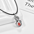 thumbnail image 3 of TANGPOET Dragon Necklace 925 Sterling Silver with Red Agate Personalized Vintage Punk Chinese Dragon Jewelry Gifts for Women Men…, 3 of 5