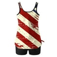 thumbnail image 6 of Odbmxy Tankini Swimsuits for Women 2025 Sports Swimsuits for Women Independence Day Print Vacation Two Piece Swimwear,Red S, 6 of 6