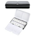 thumbnail image 1 of Paleta de acuarelas vacía Uxcell, caja de acuarelas de metal con 14 medios pans, caja de pintura, negra 14 compartimentos, 1 of 7