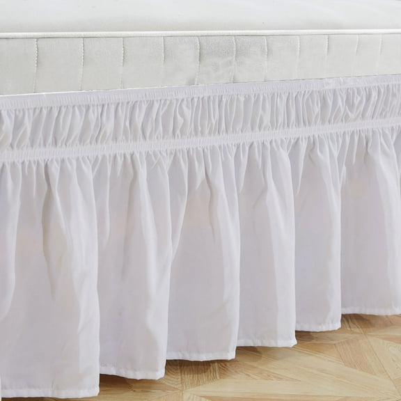 FOLOYORI 1Pack White Polyester Bed Sheet for Full Bed Protection and Elastic Band Design