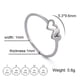 thumbnail image 1 of HIPEE Fashion Stainless Steel A-Z 26 Letters Rings Double Heart Hollow Women Ring For Women Charm Wedding Finger Jewelry Gift, 1 of 5