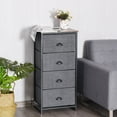 thumbnail image 5 of 4 Drawer Dresser for Bedroom, Chests of Drawers, Fabric Vertical Dresser Storage Tower, Gray, 5 of 6