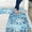 Blue Flowers, variant on Boho Kitchen Rugs and Mats Cushioned Anti-Fatigue Kitchen Rug, Waterproof Non-Slip Kitchen Mats and Rugs, Memory Foam Bohemian Kitchen Floor Mat for Home Office Laundry, 18" x 48" + 18" x 30"