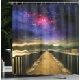 thumbnail image 4 of Ambesonne Universe Shower Curtain, Galaxy Cosmos Bridge, 69"Wx75"L, Pale Brown Hot Pink, 4 of 5