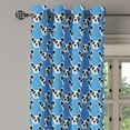 thumbnail image 2 of Ambesonne Bulldog Grommet Curtain, Hipster Funny Puppies, 50" x 108", Blue Black and White, 2 of 6