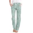 thumbnail image 1 of Mefallenssiah Mode Femmes Pantalon Décontracté Imprimé Floral Élastique Ample Jambe Large Droite, 1 of 4
