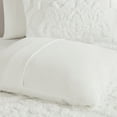 thumbnail image 5 of Madison Park Full/Queen Viola 3-Piece Tufted Cotton Chenille Damask Comforter Set, Off-White, 5 of 7