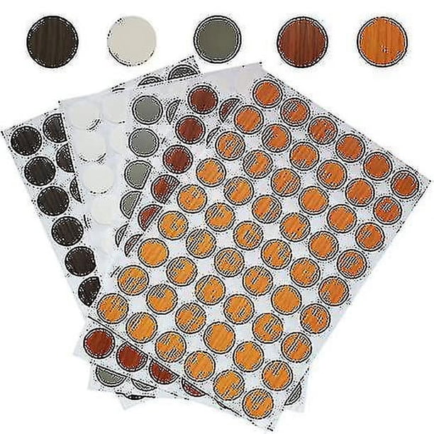 Pegatinas autoadhesivas de Pvc para orificios de tornillos, tapas de tornillos de 21mm, para tapas de gabinetes de alta calidad, 216 Uds.(hy)