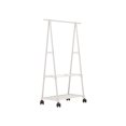 thumbnail image 2 of Freestanding Corner Coat Rack with 2 Shelves, Entryway Storage Organizer, White, 2 of 9