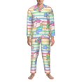 thumbnail image 3 of Fotbe Cute Unicorn Pijama de Hombre con Estampado de Manga Larga, Conjunto de 2 Piezas, Ropa de Dormir Suave y Cómoda con Bolsillos-XX-Large, 3 of 7