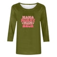 thumbnail image 4 of Blusas para Mujeres Casual 3/4 Manga Cuello Redondo Impreso Suelto, Mujer 3/4 Manga Tops Y Blusas para Diario, 4 of 4