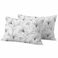 thumbnail image 2 of Pack of 2 Outdoor Pillow Covers 20x12 Inch Waterproof Gray Flowers Throw Pillow Covers,Decorative Couch Pillow Shams Protectors Abstract Floral Plants Pastoral Rustic Patio Pillowcases Cushion Covers, 2 of 8