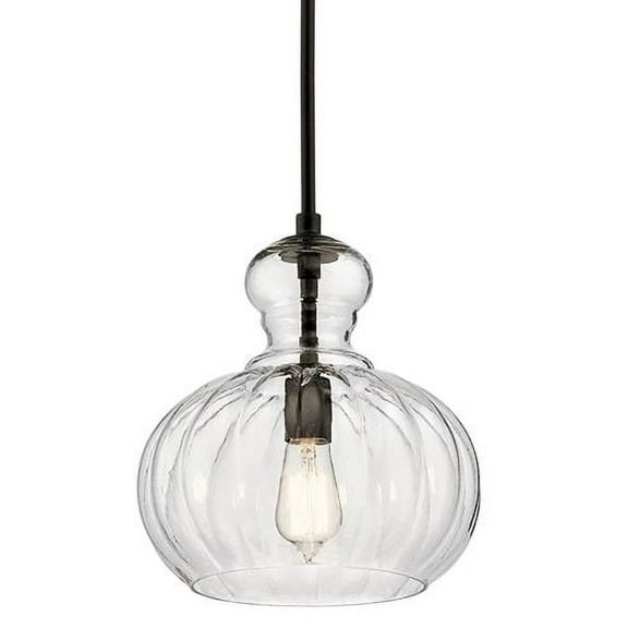 Kichler Riviera 11 1/2" Wide Olde Bronze Fluted Glass Mini Pendant