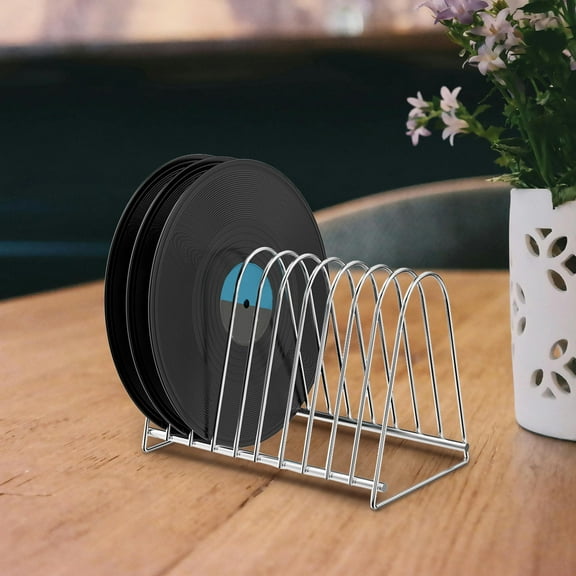 COSMOBETTY Record Organizer Vinyl Record Stand Stainless Steel 1Pack