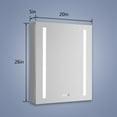 thumbnail image 5 of Boost-M1 20 in. W x 26 in. H Recessed or Surface Mount Framed Aluminum LED Medicine Cabinet with Mirror and Adjustable Shelves, Hinge on the Left, 5 of 12