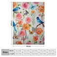 thumbnail image 4 of COMIO Romantic Fancy Floral Birds Butterfly Soft Plush Blankets - Flannel Fleece Blanket White, 4 of 6