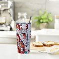 thumbnail image 6 of GOSMITH  Christmas Holiday 40oz Stainless Steel Tumbler With Handle, Travel Mug, Large Coffee Mug With Handle and Straw (Gingerbread House &amp; Gingerbread Man), 6 of 7
