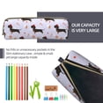 thumbnail image 5 of Rateoe Dachshund Dog Puppy Print Leather Pencil Case with Smooth Zipper, Compact Storage for Writing Tools & Art Supplies, 8.26" x 1.96" x 2.16", 5 of 7