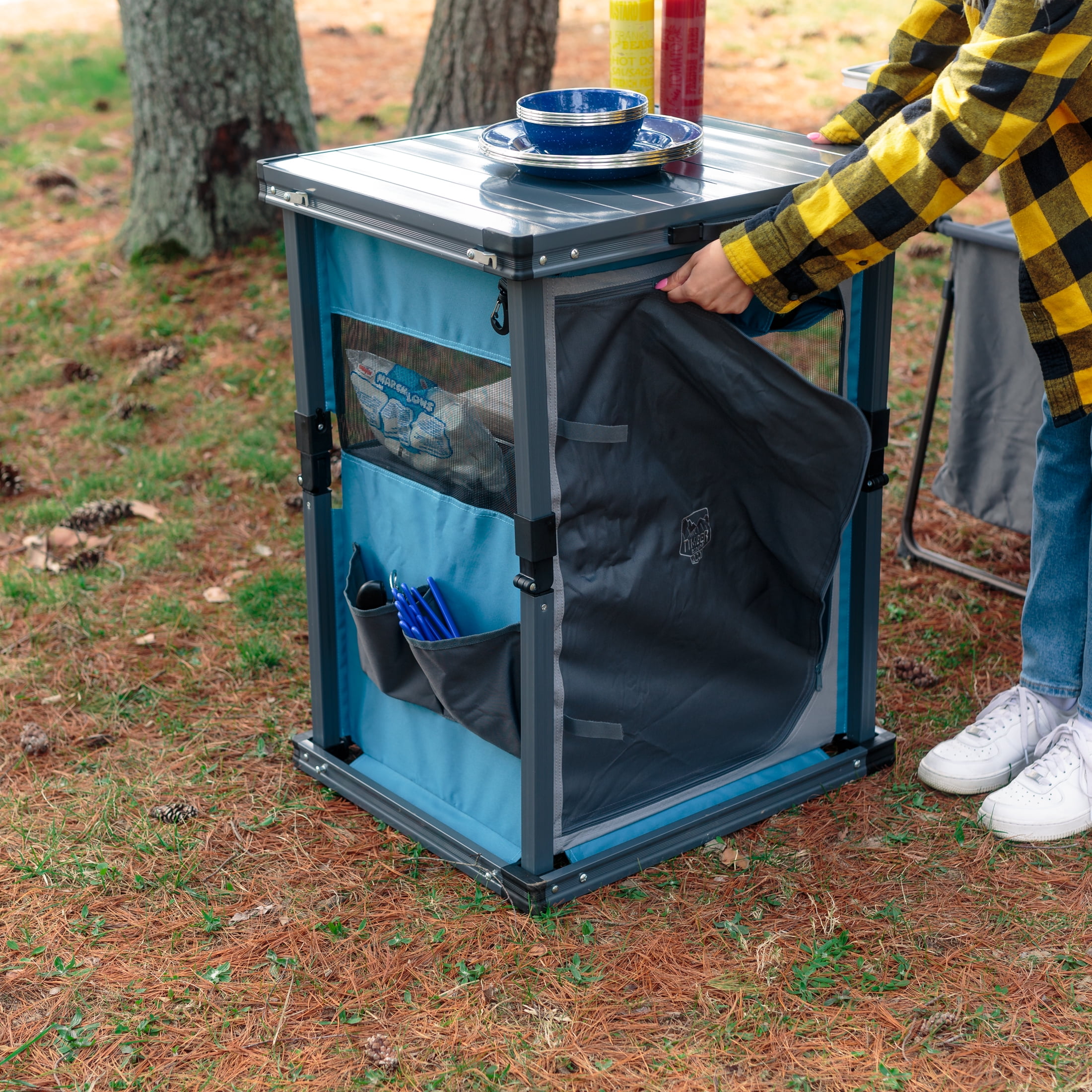 Timber Ridge Robinia Camp Pantry with Carrying Case, Blue