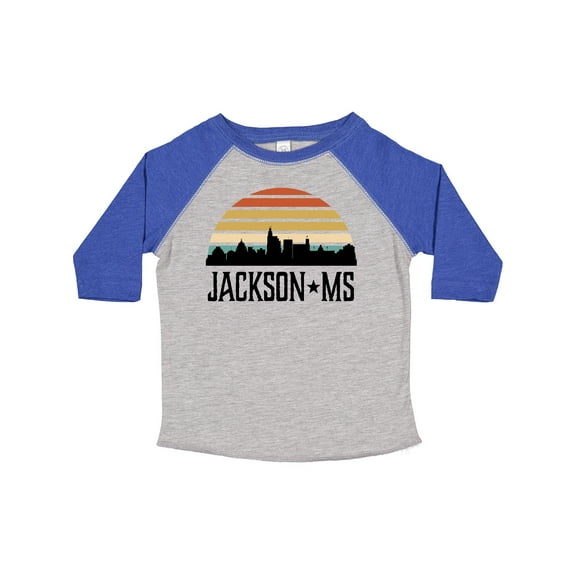 Inktastic Jackson Mississippi Skyline Retro Boys or Girls Toddler T-Shirt