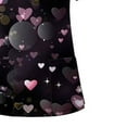 thumbnail image 4 of Lolmot Womens Valentine's Day Love Print V-Neck Scrubs Tops Loose Casual Working Uniform T-Shirts Holiday Blouses with Pockets, 4 of 4