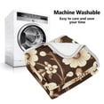 thumbnail image 5 of Yayeee Throw Blanket for Couch Soft Warm 50" x 60" Sofa Chair Bed Decoration, Brown Floral, 5 of 7
