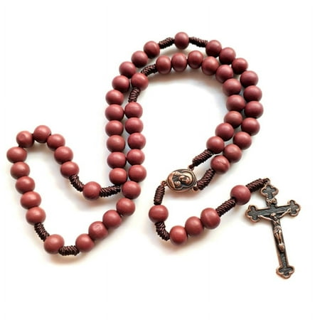 JZROCKER Jesus Cross Rosary Necklaces Catholic Religious Necklaces for Men Women Jewelry