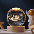 thumbnail image 2 of 3D Planet Crystal Ball,with Wooden Base,3D Crystal LED Night Light,Space Galaxy Crystal Ball,3D Engraved Solar System Planets Crystal Ball with LED Light Base,Home Decoration by, 2 of 5
