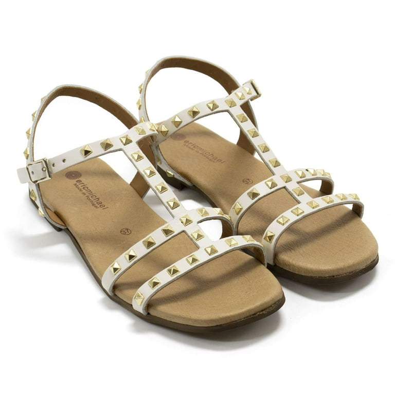 Diamond studded hotsell flat sandals