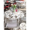 thumbnail image 5 of Outdoor Tablecloth with Umbrella Hole for Patio/Picnic/Party/Camping, Brown Beige Botanical Waterproof Table Cloth Round Cover Washable, Watercolor Spring Floral Summer Leaf (Dia 60"), 5 of 8