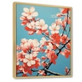 thumbnail image 2 of Designart "Pink Apple Blossom composition II" Floral Floater Framed Wall Art Print, 2 of 7