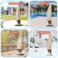 thumbnail image 6 of CHYVARY 9–11' Offset cantilever Umbrella Covers with Zipper and Pole, Waterproof 600D Anti-UV Hanging Offset Parasol Large Covers,Khaki&Brown, 6 of 6