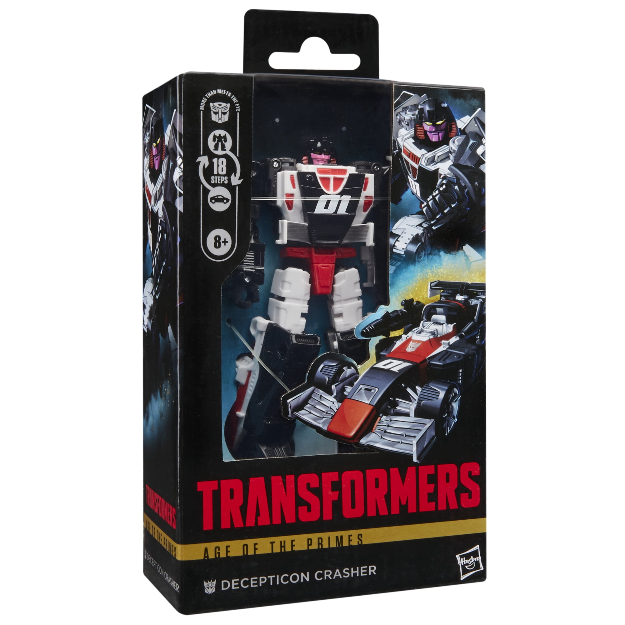 Transformers Age of the Primes Deluxe Class Decepticon Crasher 5.5” Action Figure, 8+