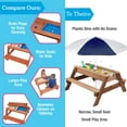 thumbnail image 3 of Svan Kids All in One Convertible Indoor/Outdoor Picnic, Sand & Water Activity Table w Removable Top (43 X 35 X 19 in) - Made of 100% Wood for Safe & Fun Sandbox Play- Playbox for Boys and Girls, Gift, 3 of 5
