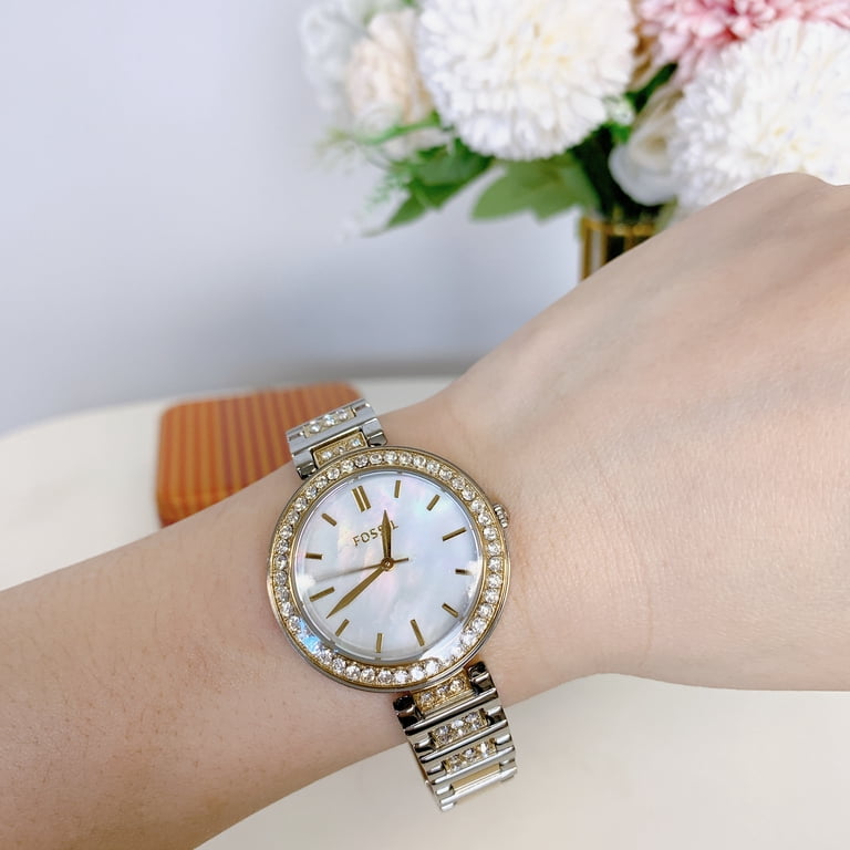Fossil BQ3884 Karli Three-Hand Two-Tone Stainless Steel 