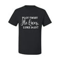 thumbnail image 2 of Wild Bobby Plot Twist He Lives Luke 24:23 Inspirational/Christian Men Graphic Tee, Black, Small, 2 of 5