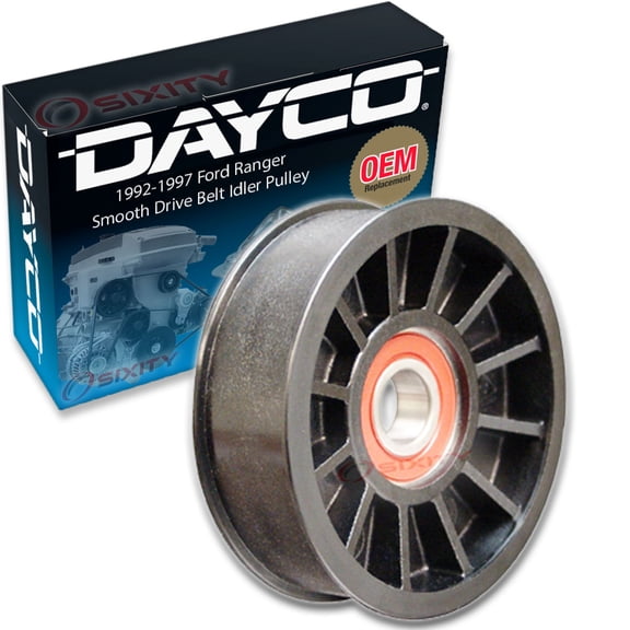 Dayco Smooth Pulley Drive Belt Idler Pulley compatible with Ford Ranger 3.0L V6 1992-1997