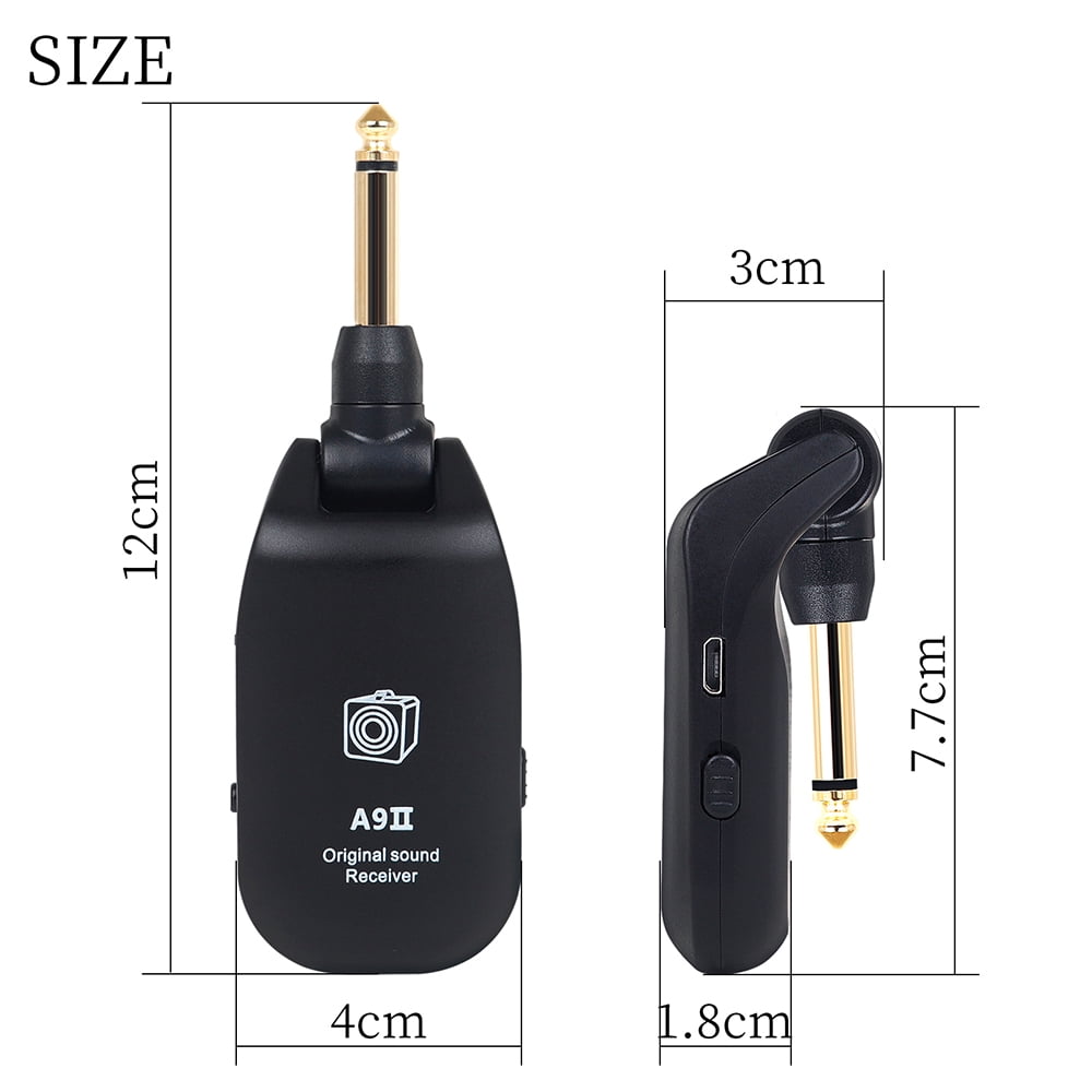 RIWPKFH Wireless Guitar System Built-In Rechargeable 4 Channels Guitar Transmitter Receiver For Electric Guitar Bass Parts Guitar Pickup