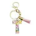 thumbnail image 1 of CSChome Initial Keychain with Pink Tassels Colorful Acrylic Initial Keychain with Pink Tassels Decor Letter Cup Pendant Keyring Water Bottle Decoration Birthday Gift, 1 of 6