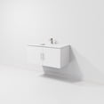 thumbnail image 6 of Geneva 36 in. W Glossy White Bath Vanity, Cultured Marble Top, and Faucet Set, 6 of 11
