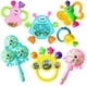 thumbnail image 2 of Juego de 7 sonajeros de plástico de colores aleatorios para bebés recién nacidos, sonajeros para bebés, mordedores para niños, cascabeles de mano, 2 of 7
